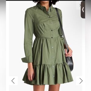 Veronica Beard - Delbie stretch-cotton poplin mini shirt dress